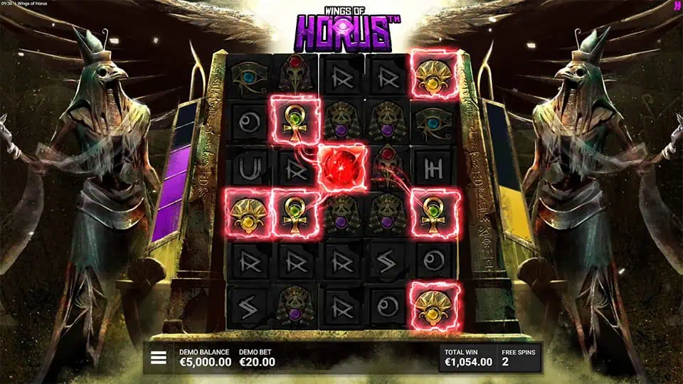 Wings of Horus slot feature orb of the sun