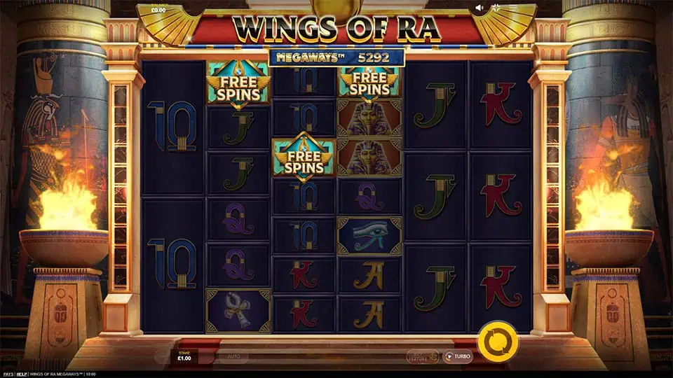 Wings of Ra Megaways slot free spins