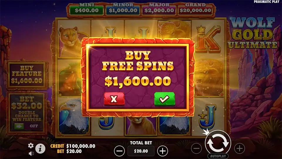 Wolf Gold Ultimate slot bonus buy