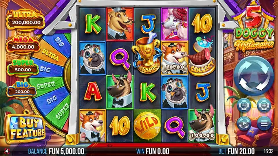 5 Doggy Millionaires Dream Drop slot