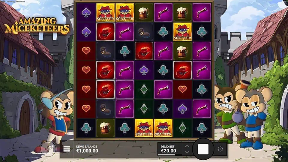 Amazing Miceketeers slot free spins