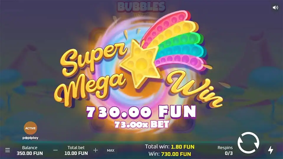 Bubbles slot big win