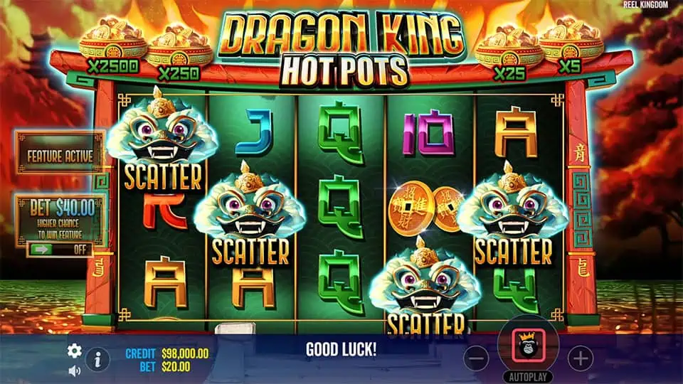 Dragon King Hot Pots slot free spins