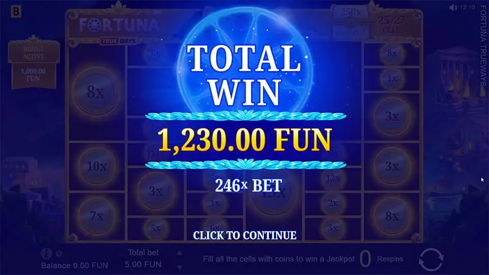 Fortuna Trueways slot big win