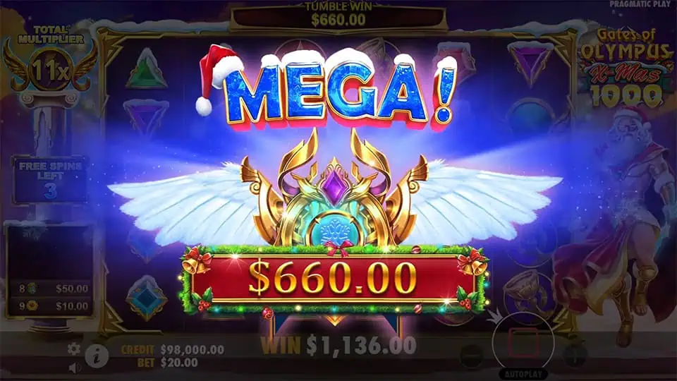 Gates of Olympus Xmas 1000 slot big win