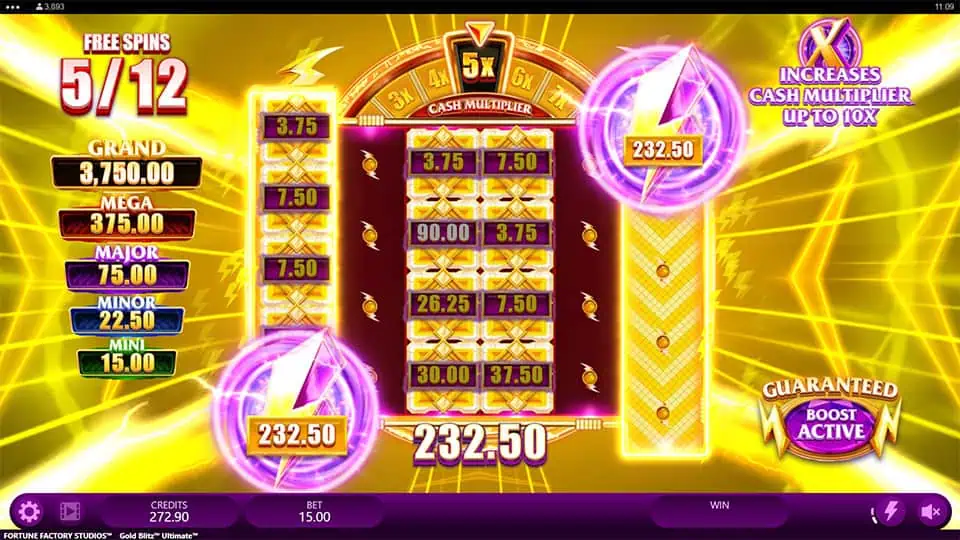 Gold Blitz Ultimate slot feature collector