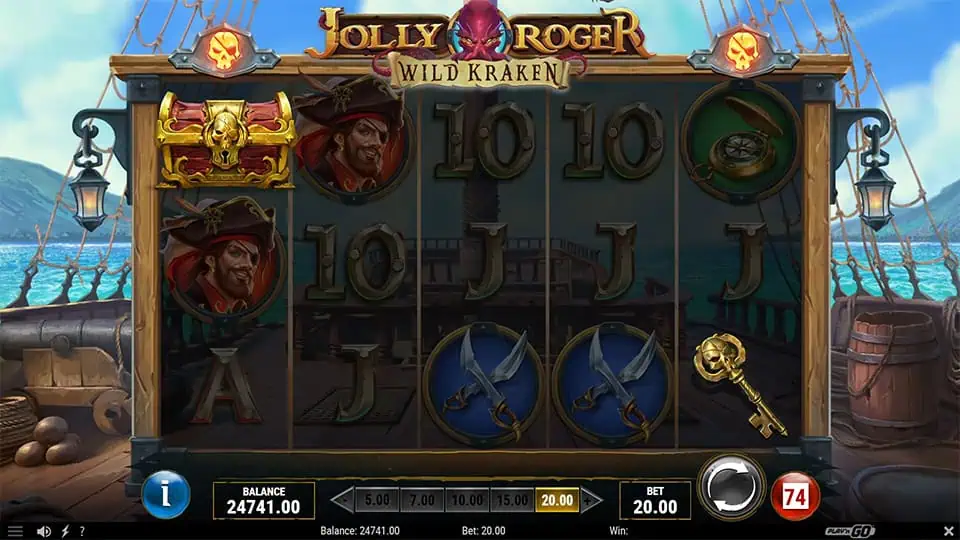 Jolly Roger Wild Kraken slot feature instant treasure