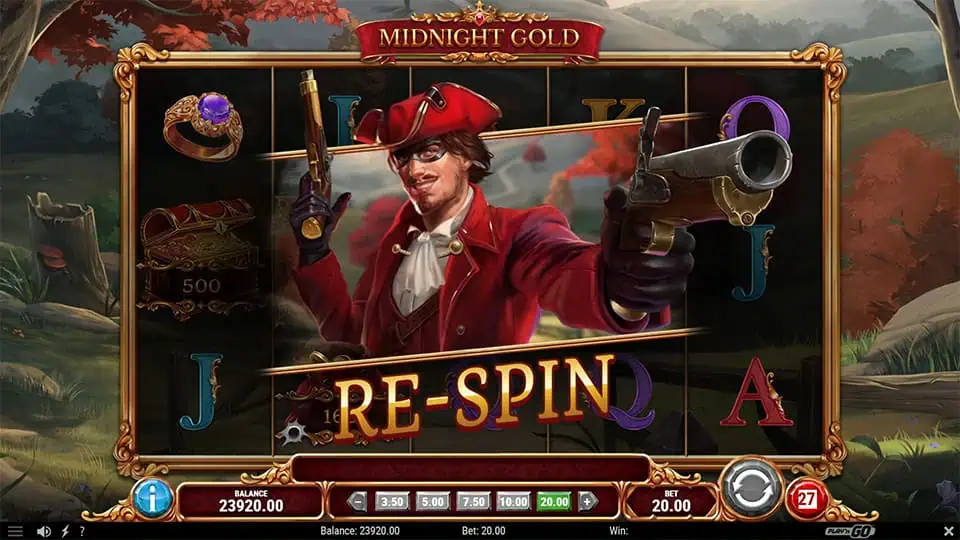 Midnight Gold slot feature respin