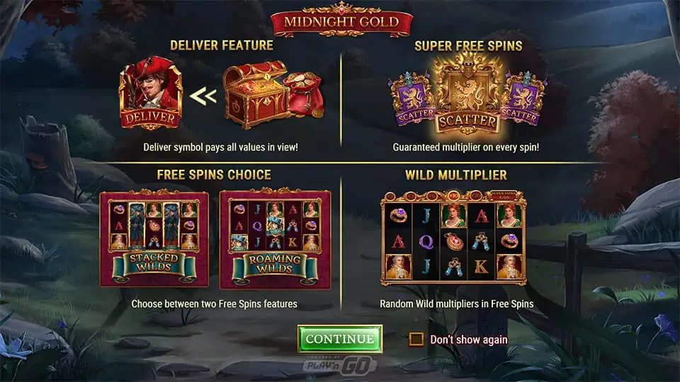 Midnight Gold slot features