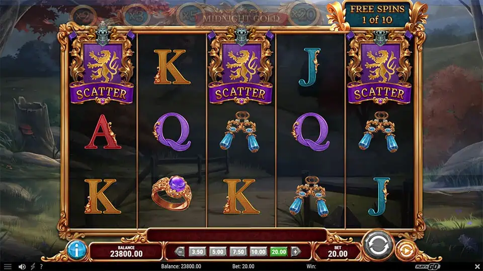 Midnight Gold slot free spins