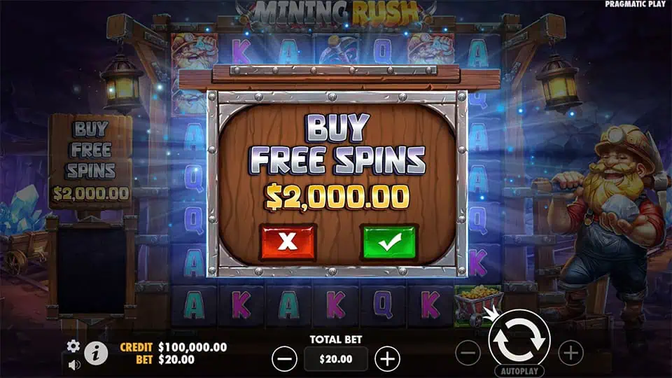 Mining Rush slot bonus buy