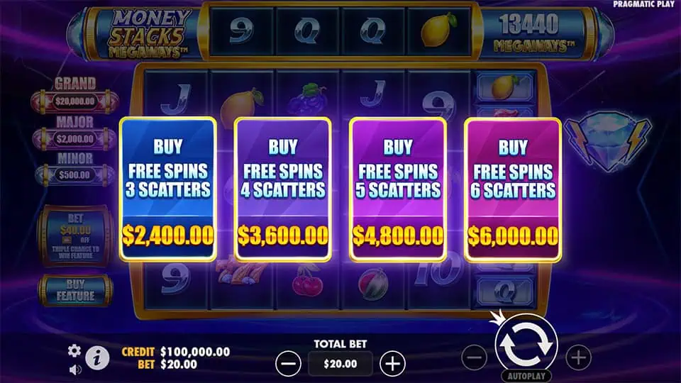 Money Stacks Megaways slot bonus buy