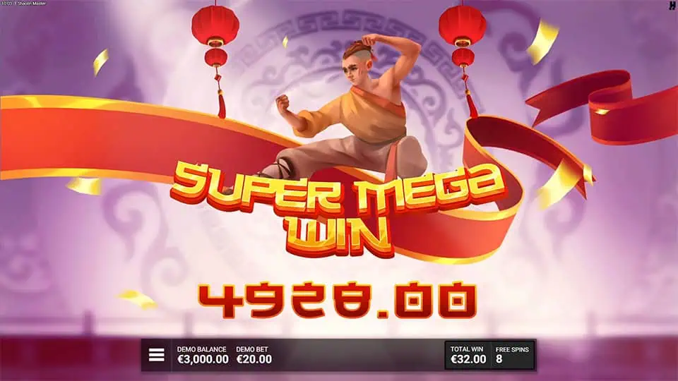 Shaolin Master slot big win