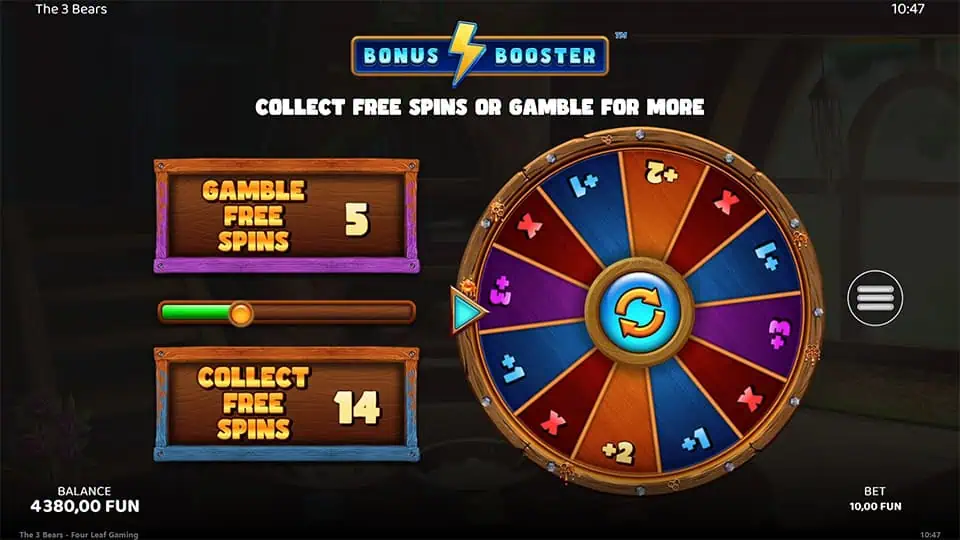 The 3 Bears slot feature bonus booster