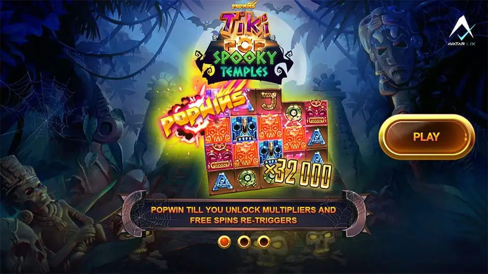 TikiPop Spooky Temples slot features