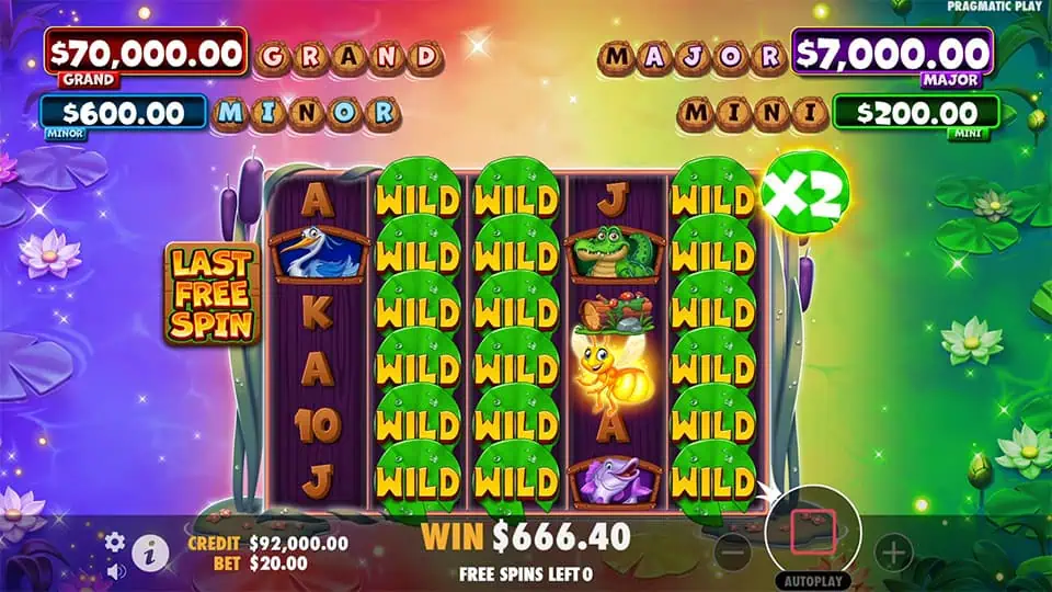 Tiny Toads slot feature expanding wild