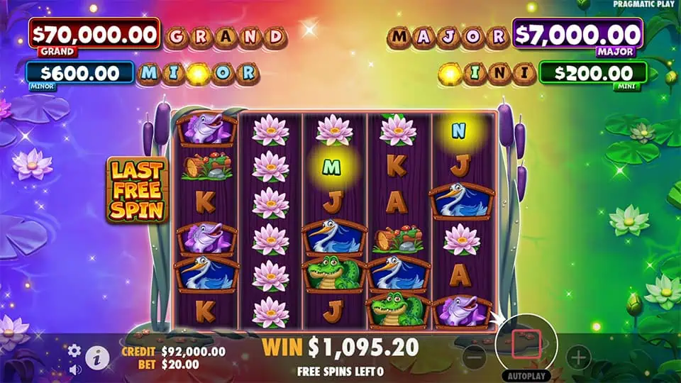 Tiny Toads slot feature jackpot