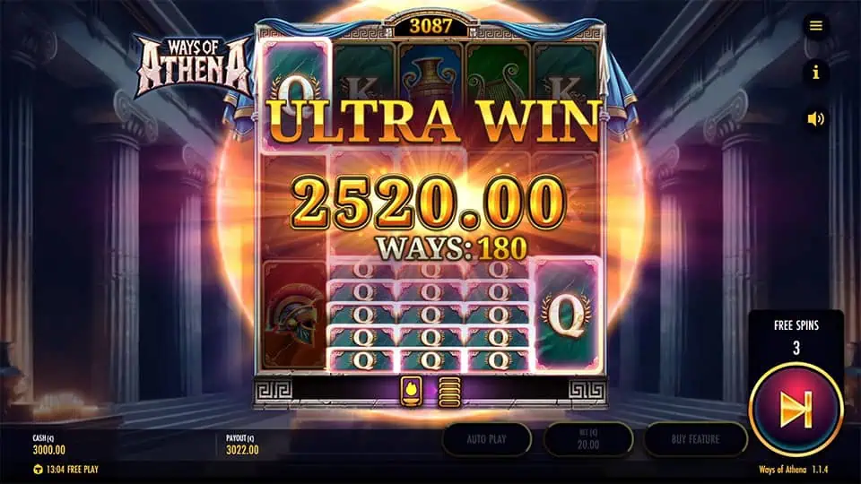 Ways of Athena slot big win