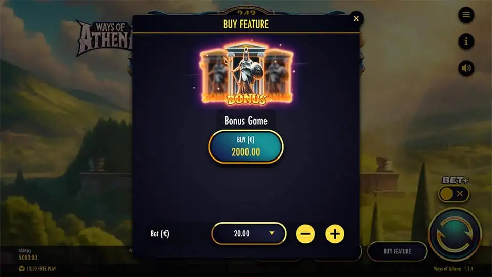 Ways of Athena slot bonus buy