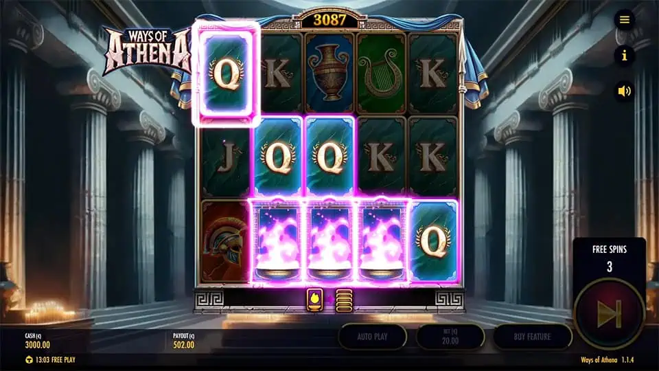 Ways of Athena slot feature mystery symbol