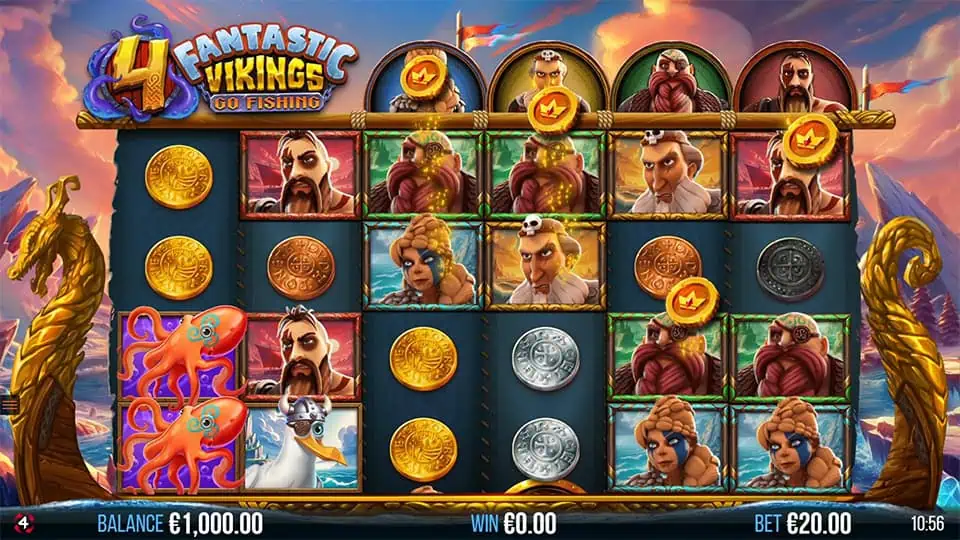 4 Fantastic Vikings Go Fishing slot free spins