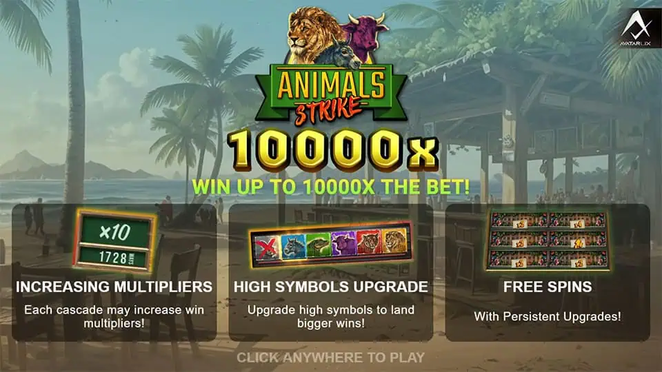 Animals Strike slot features