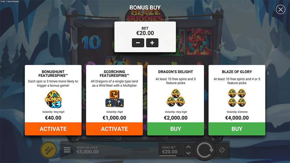 Blaze Buddies slot bonus buy