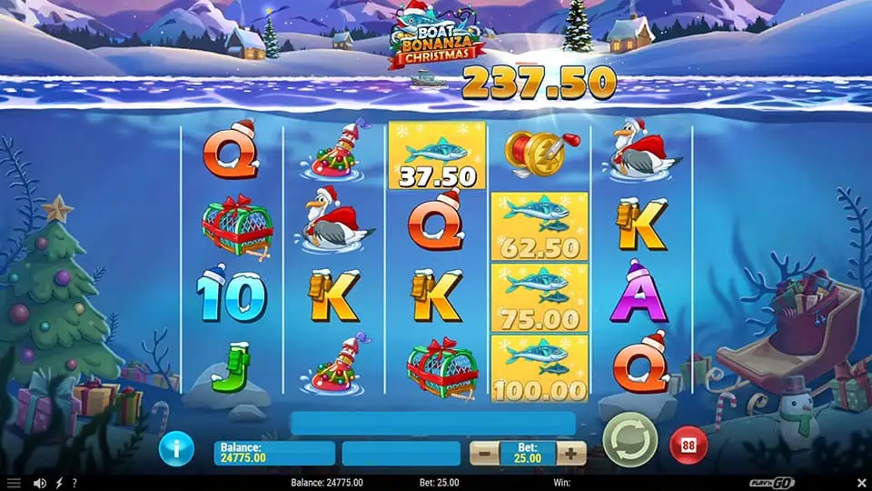 Boat Bonanza Christmas slot feature boat collector