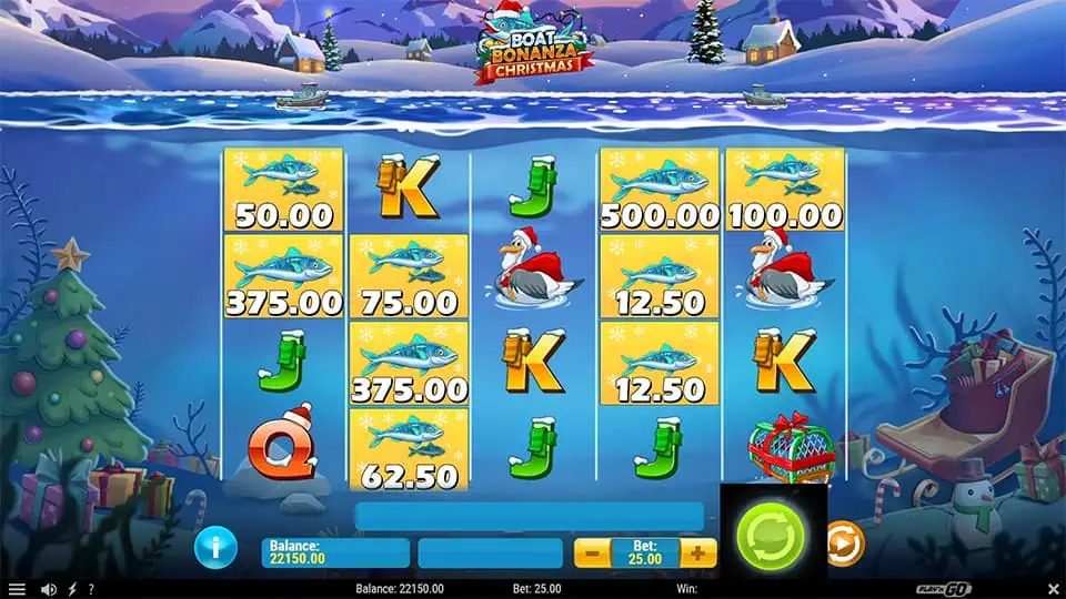 Boat Bonanza Christmas slot feature prize symbol