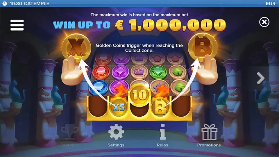 Catemple slot features