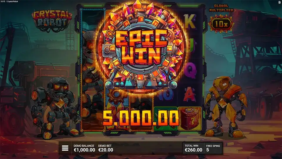 Crystal Robot slot big win