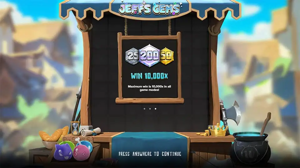 Jeffs Gems slot features