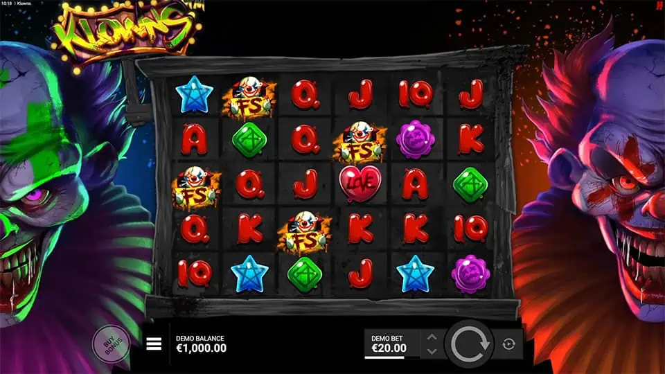 Klowns slot free spins