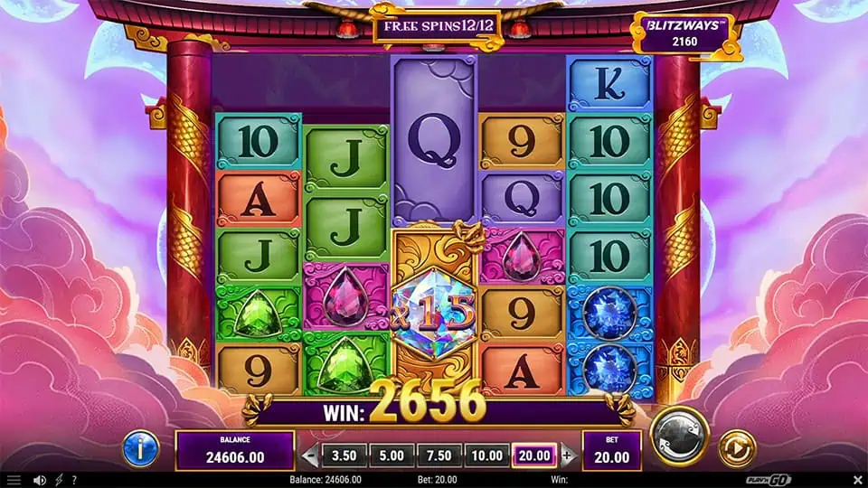 Legacy of Gems Blitzways slot feature wild multiplier