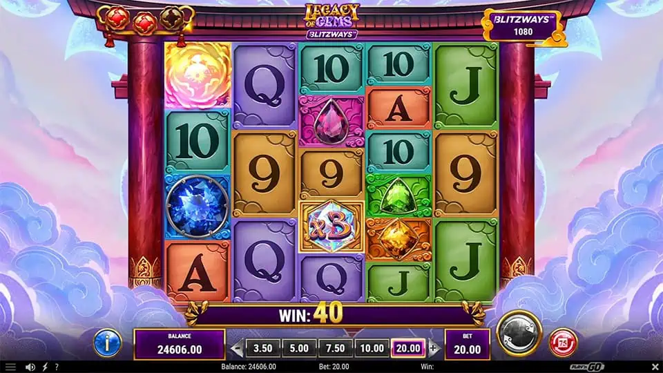 Legacy of Gems Blitzways slot free spins