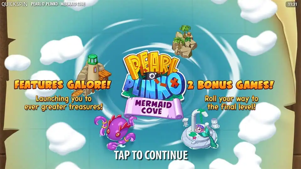 Pearl O Plinko Mermaid Cove slot features