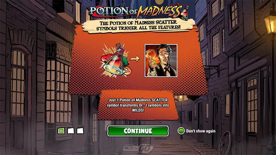 Potion of Madness slot features