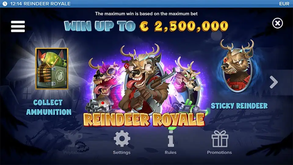 Reindeer Royale slot features