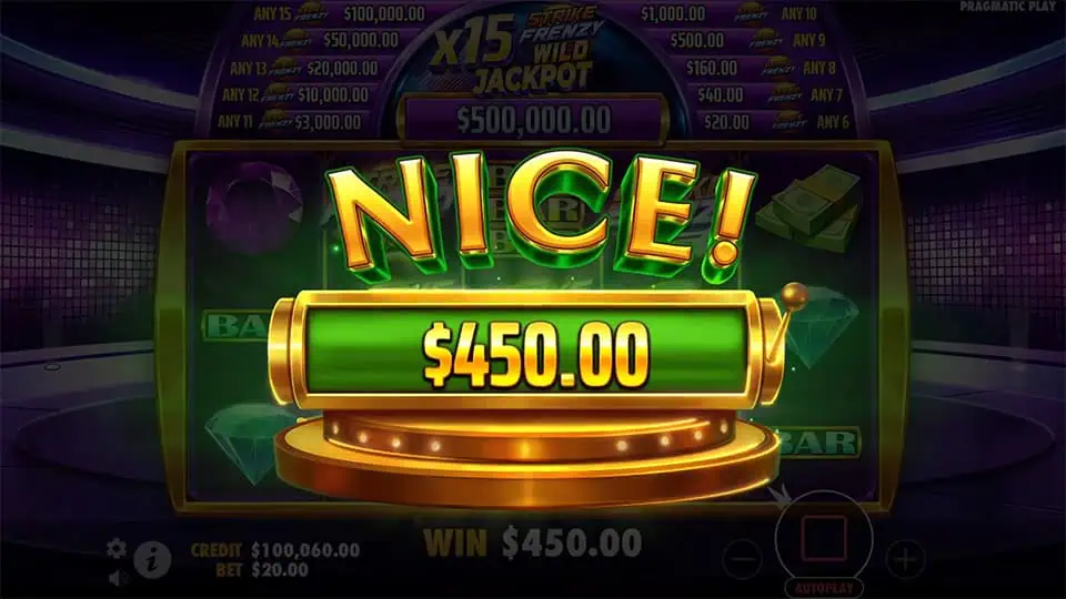 Strike Frenzy slot big win