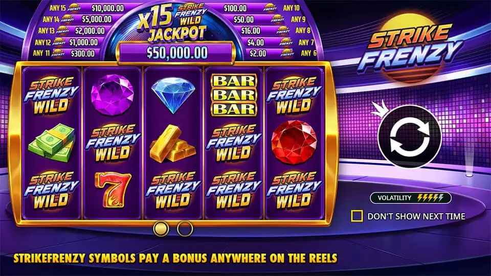 Strike Frenzy slot features