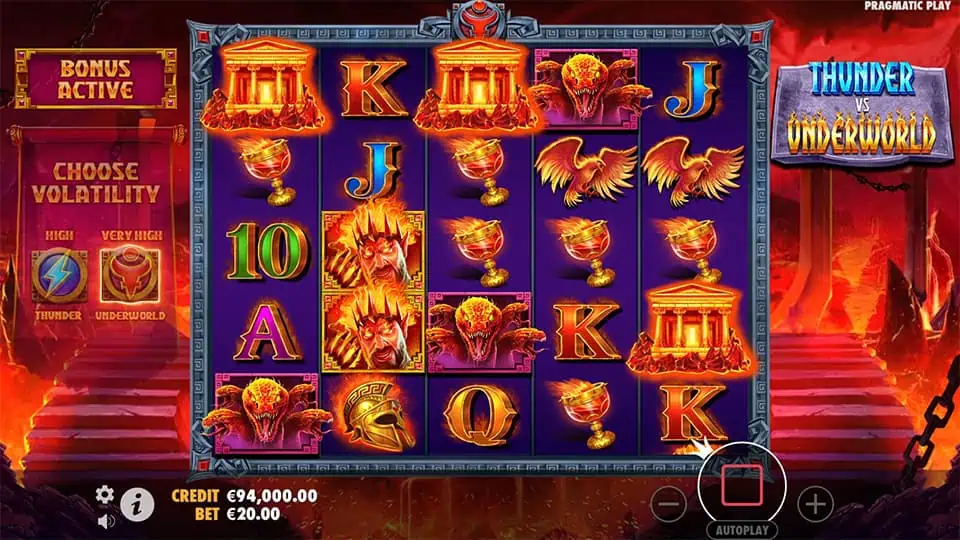 Thunder vs Underworld slot free spins