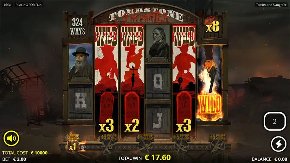 Tombstone Slaughter El Gordos Revenge slot feature nudge