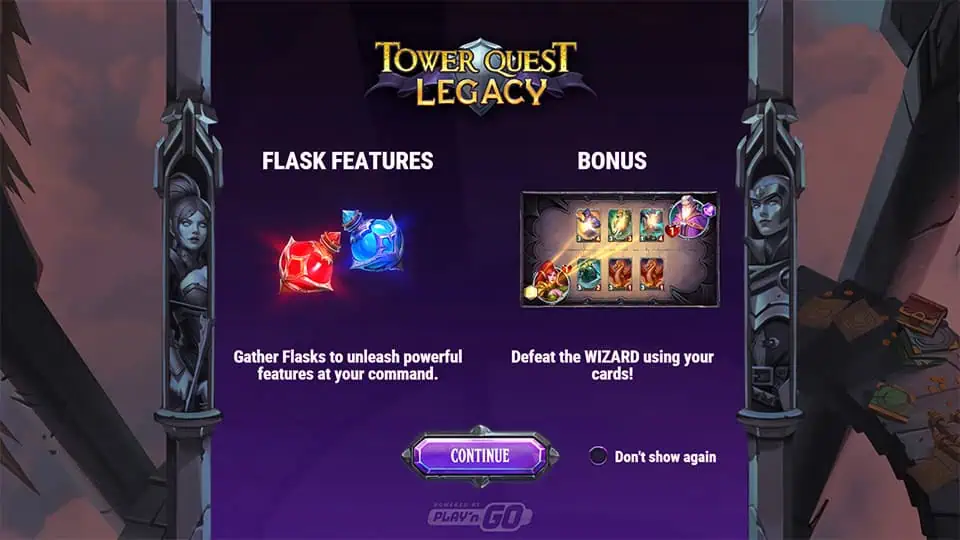 Tower Quest Legacy slot features