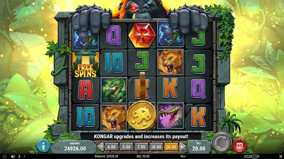 Treasures of Kongar slot feature kongar