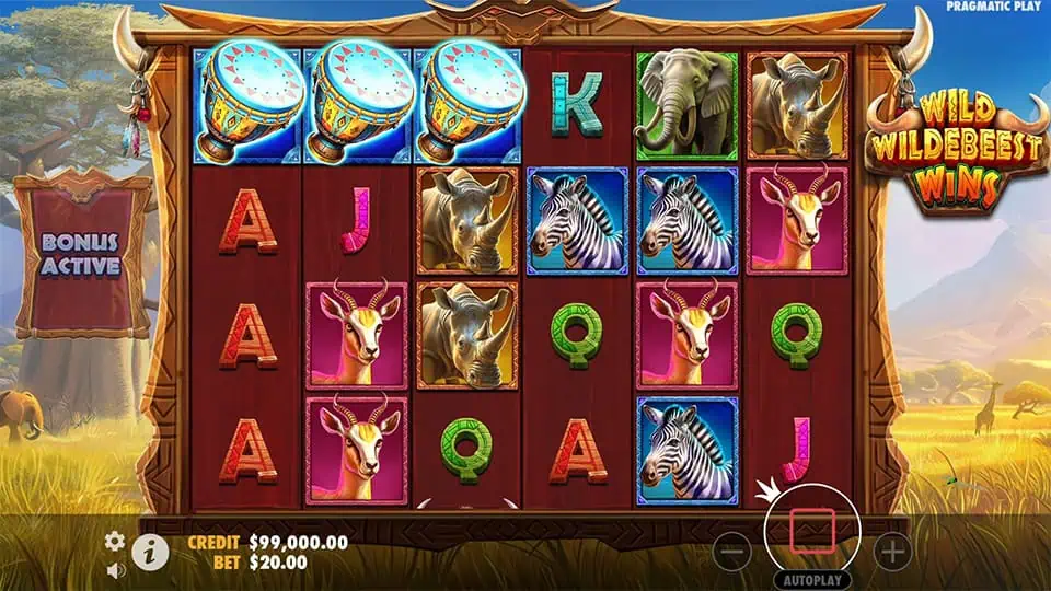 Wild Wildebeest Wins slot free spins