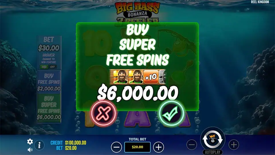 Big Bass Bonanza 3 Reeler slot bonus buy