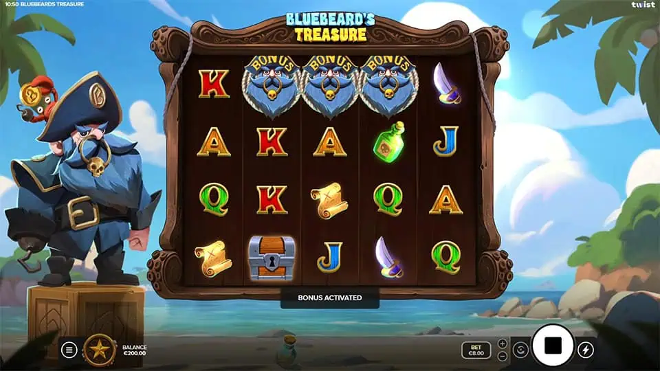 Bluebeards Treasure slot free spins