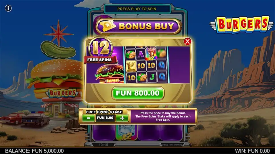 Burgers slot bonus buy