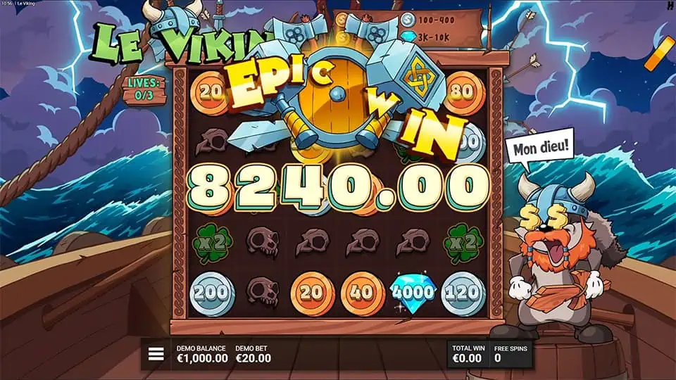 Le Viking slot big win