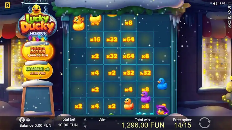 Lucky Ducky X Mas Edition slot feature multiplier cell